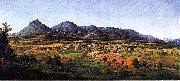 Edward Beyer The Peaks of Otter and the Town of Liberty France oil painting artist